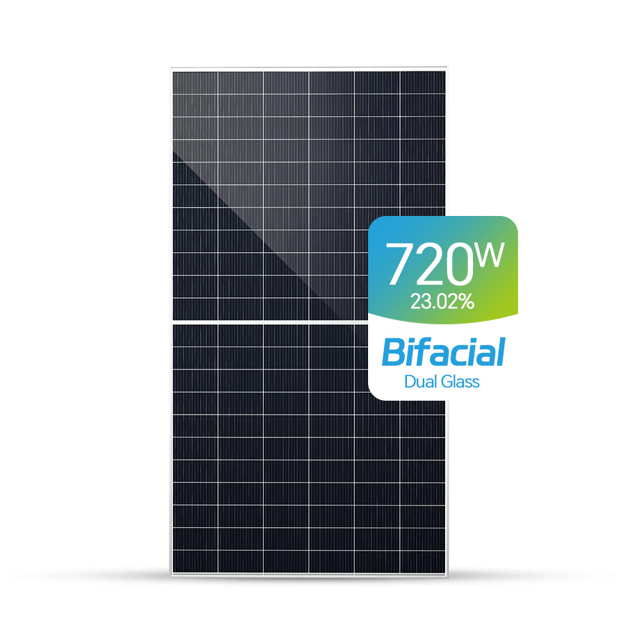 Panel solar bifacial de 700W-720W, módulo fotovoltaico mono de 210-210 mm.