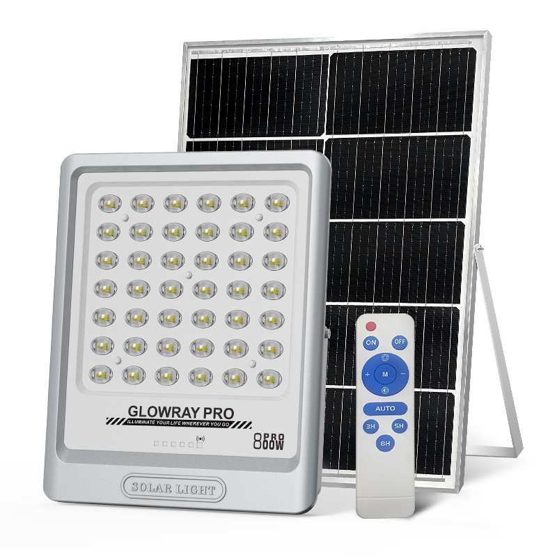 Lámpara solar FGET de 800 W con panel separado para uso exterior.