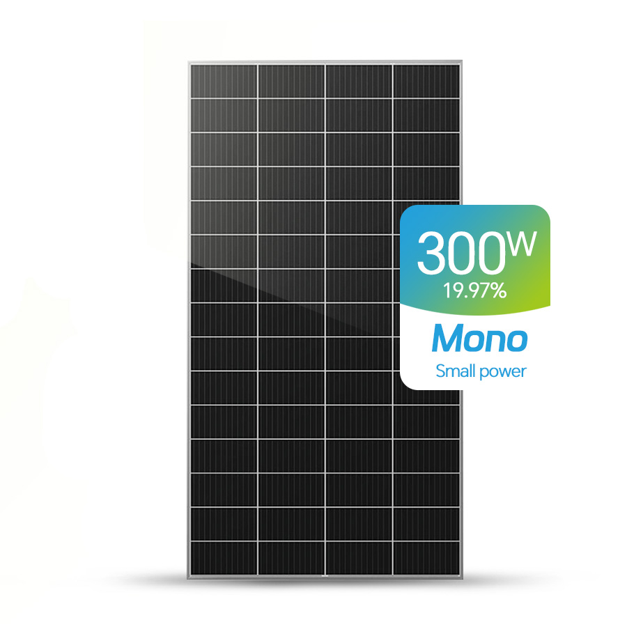 Paneles solares monocristalinos disponibles con potencias personalizadas de 290 W, 300 W y 310 W.
