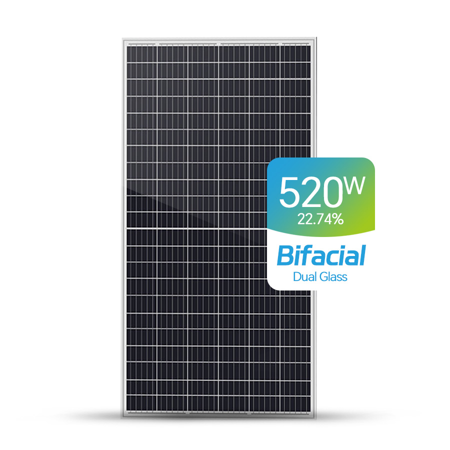 Paneles solares bifaciales de 520W-540W con media sección transversal (182-182 mm)
