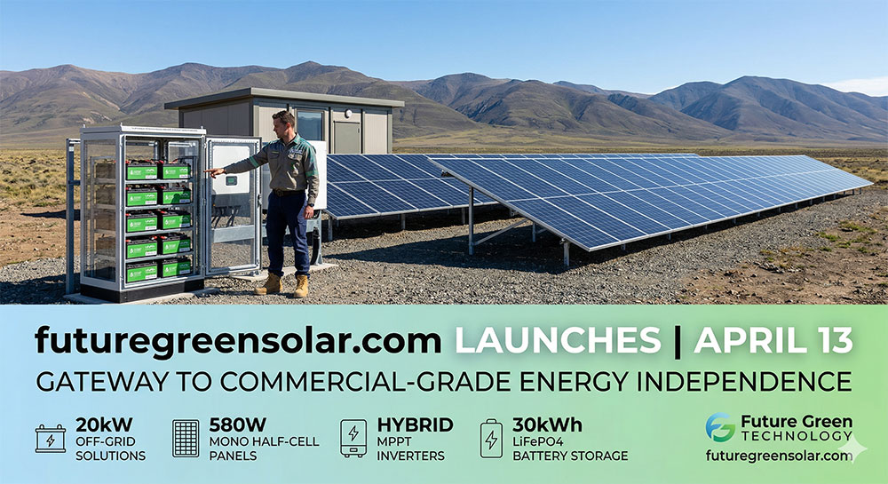 Future Green Solar se lanza oficialmente el 13 de abril: Impulsando tu camino hacia la independencia energética de nivel comercial.
