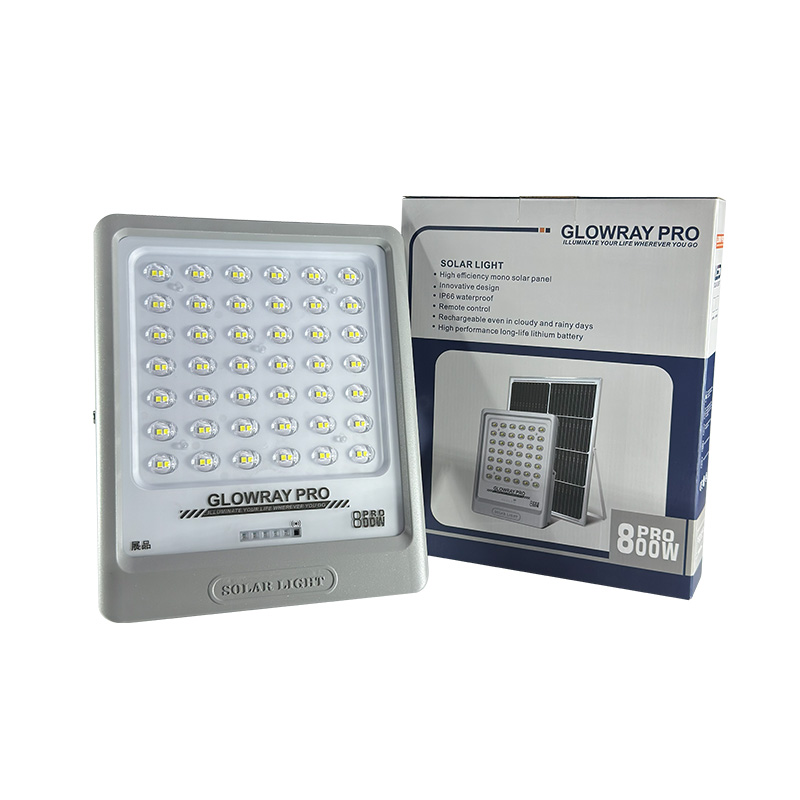 Lámpara solar FGET de 800 W con panel separado para uso exterior.