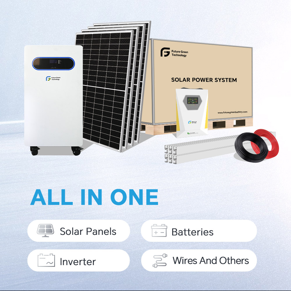 Solución solar autónoma de 5 kW con inversor todo en uno. Sistema de energía solar tipo UE.