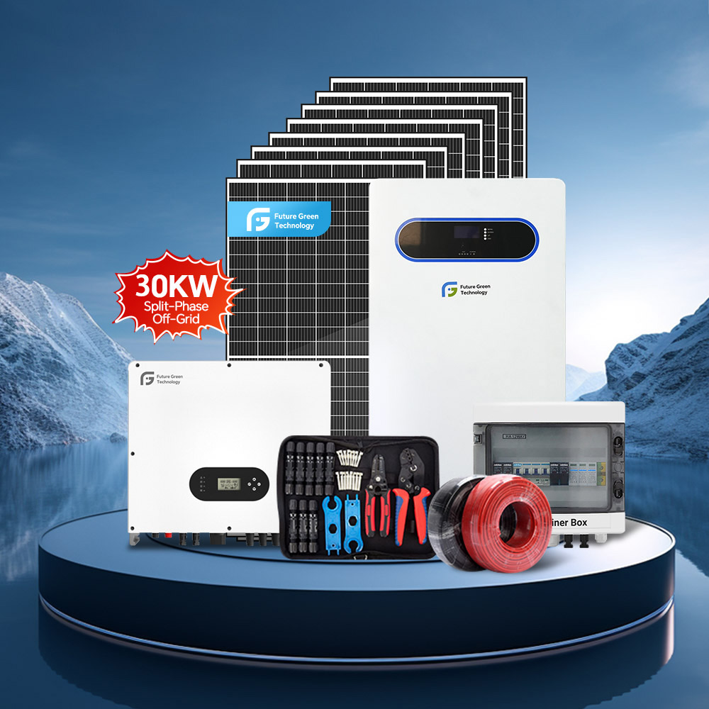 30kW Commercial Hybrid Off‑Grid Solar PV Battery Storage Complete System